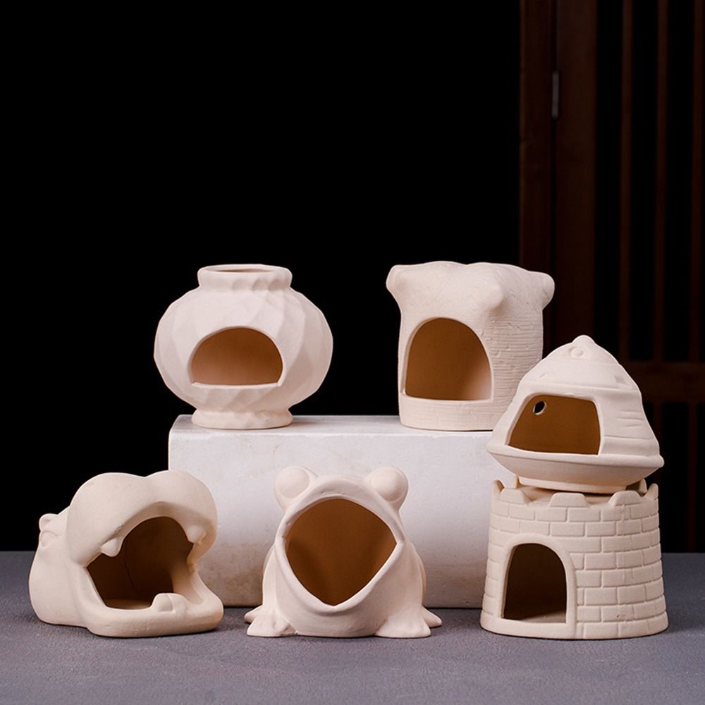 Aquarium Fish Hide - Ceramic Aquarium Shrimp Hideaway Decorative Multifunctional