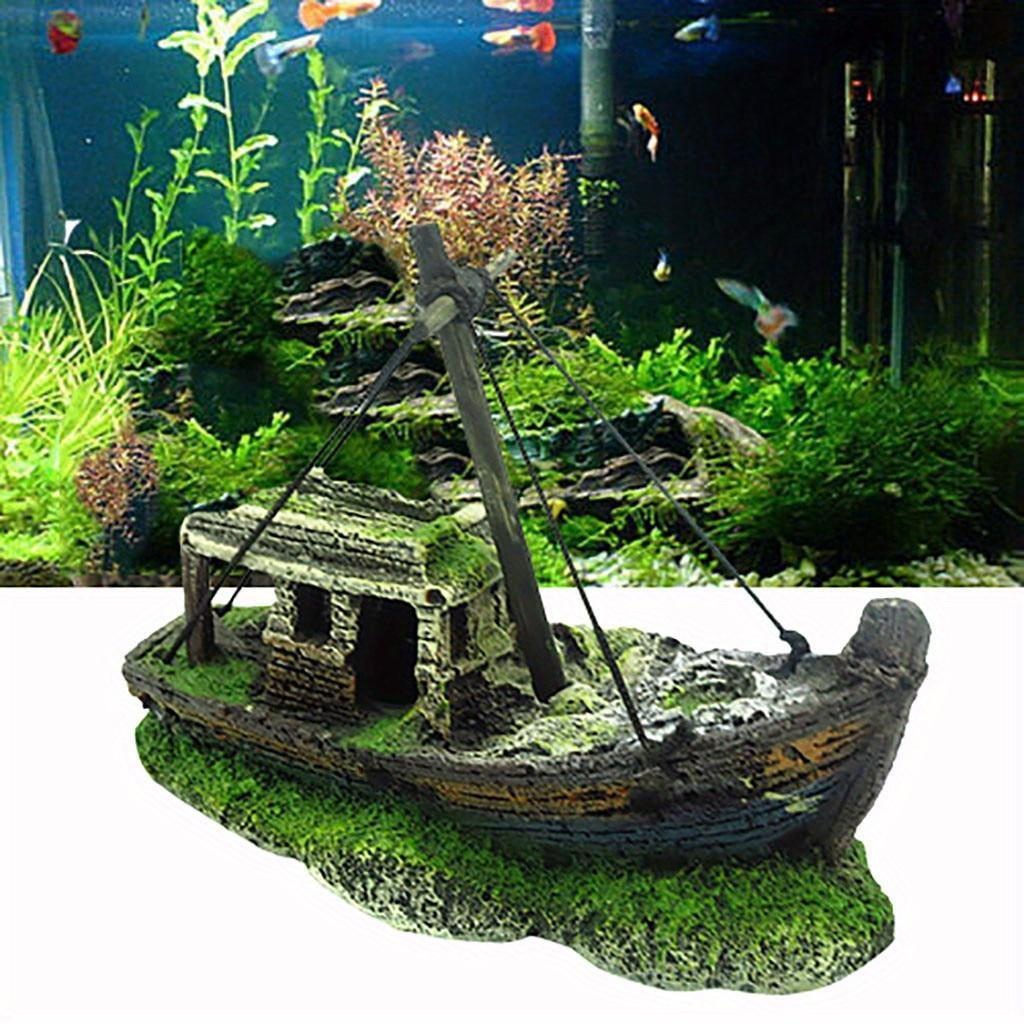 Aquarium Fish Hide - Aquarium Fish Tank Landscape Wreck Ship