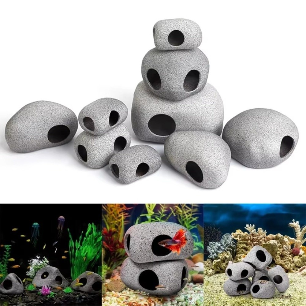 Purple Clay Aquarium Hideaway  - Aquarium Fish Hide 评论和价格