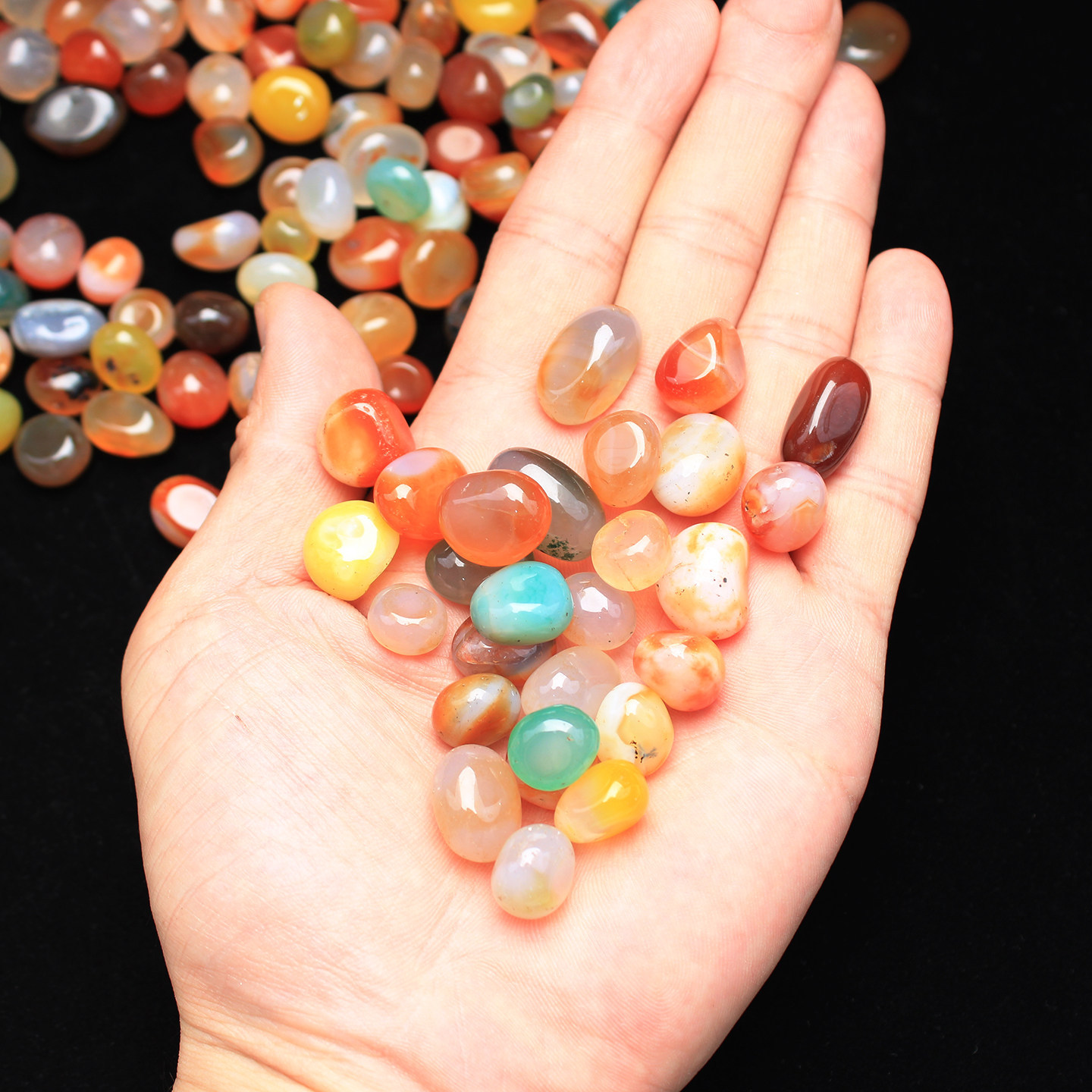 JH103 Natural Colorful Agate G - Aquarium Fish Rainbow 评论和价格