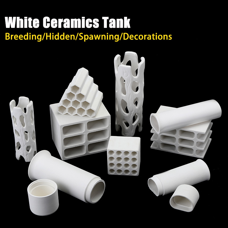 White Ceramics Tank Aquarium F - Aquarium Fish Hide 评论和价格