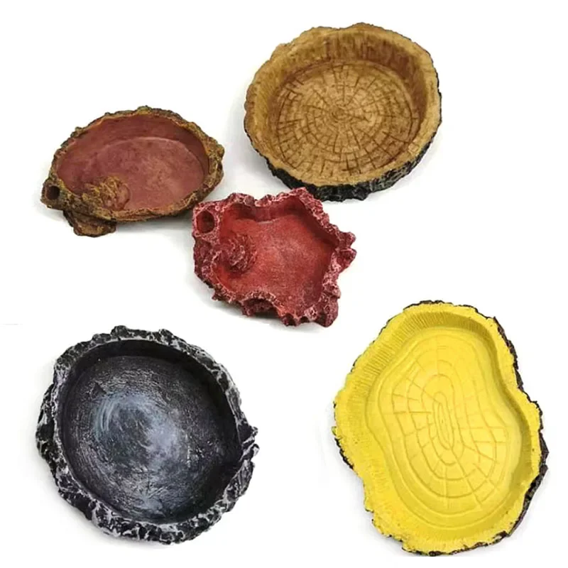 Pet Reptile Feeder Bowl Resin  - Aquarium Fish Food 评论和价格