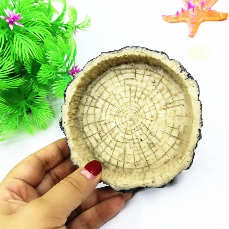 Pet Reptile Feeder Bowl Resin  - Aquarium Fish Food 评论和价格