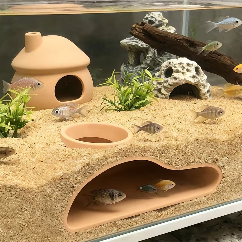 Apcarium Fish Tunnel Hideout | - Aquarium Fish Hide 评论和价格