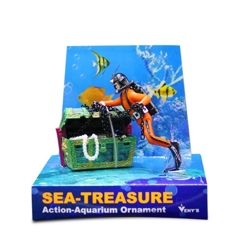 1PC Fish Tank Decoration Treas - Aquarium Fish Price 评论和价格